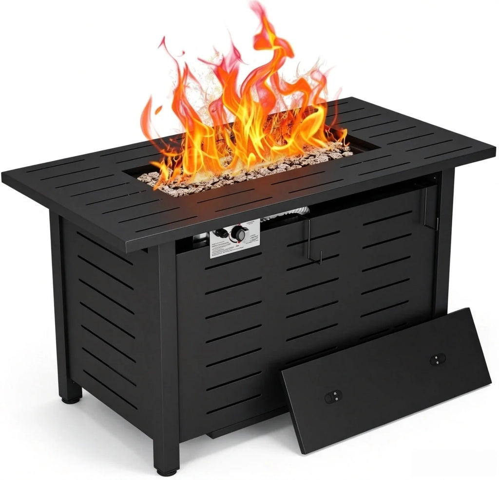 Heatstone Tahoe rectangular propane fire pit table, view 6