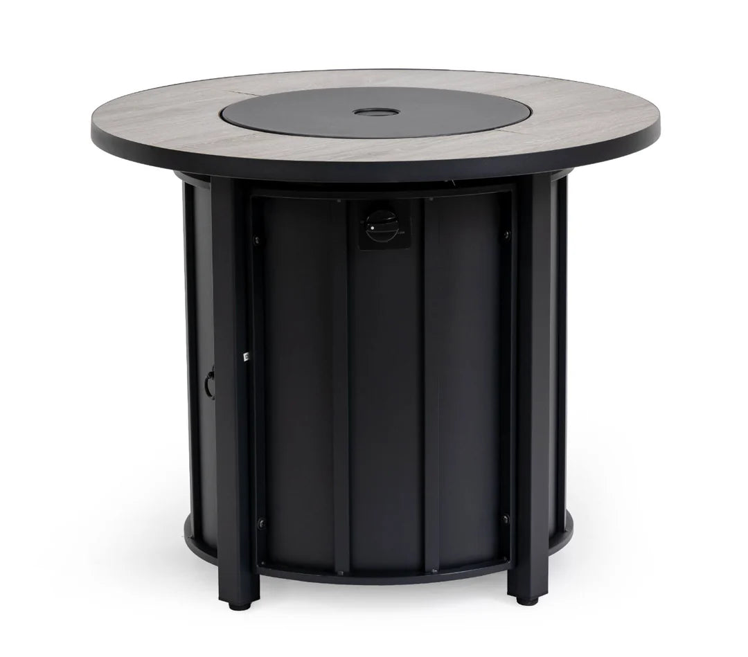 Heatstone Aspen 30” Wood Grain Fire Pit Table – Propane Gas