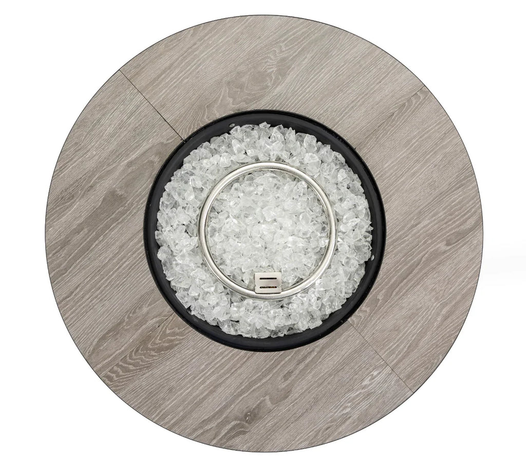 Heatstone Aspen 30” Wood Grain Fire Pit Table – Propane Gas