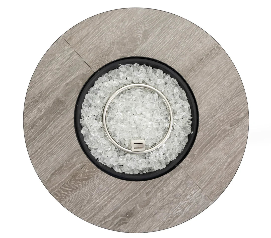 Heatstone Aspen 30” Wood Grain Fire Pit Table – Propane Gas