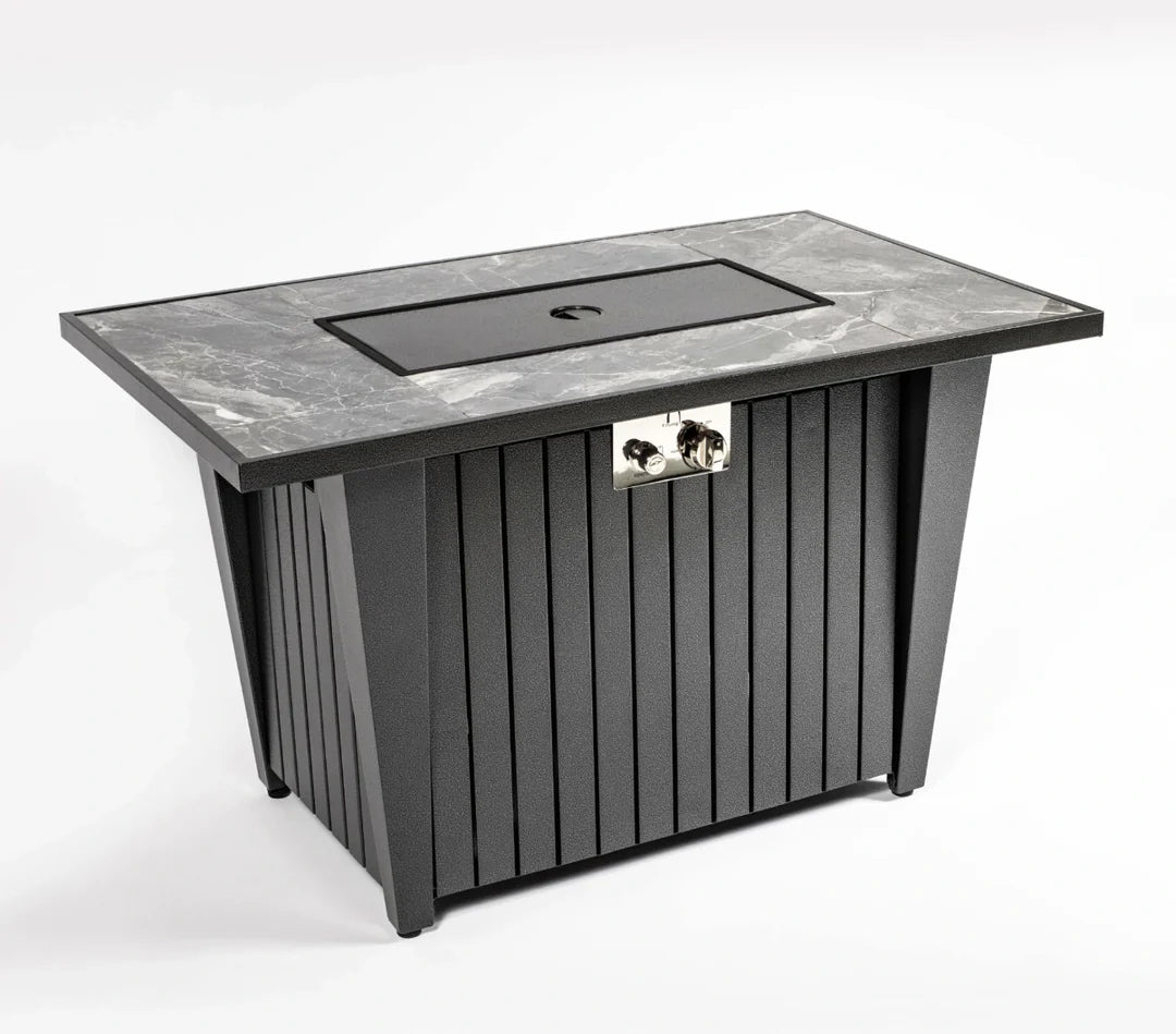 Heatstone Riviera 44” Wicker Fire Pit Table – 50,000 BTU Propane Gas