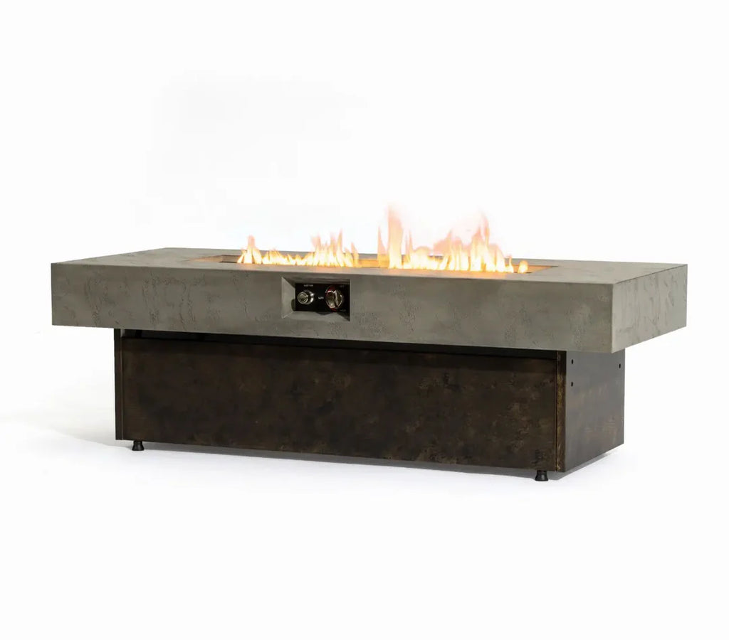 Heatstone Atlas 55” Concrete Fire Pit Table – Propane Gas 50,000 BTU