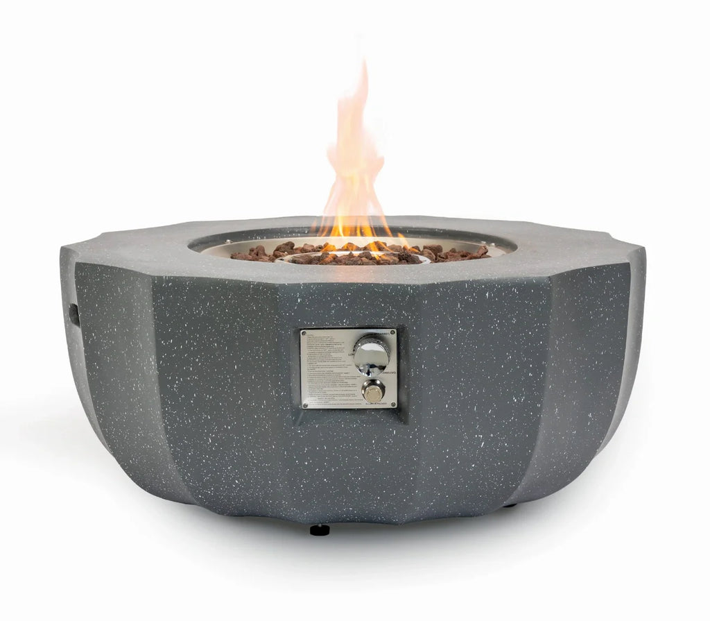 Heatstone Halo 36” Round Concrete Fire Pit – Propane Gas