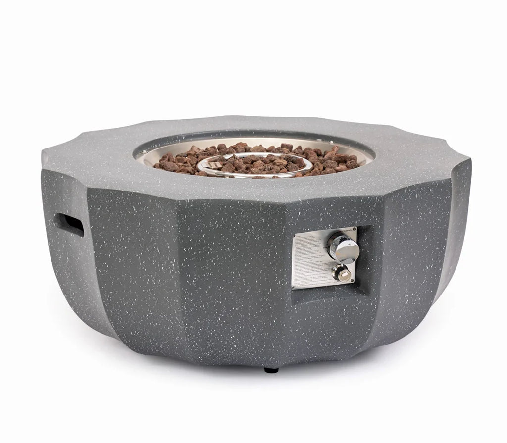 Heatstone Halo 36” Round Concrete Fire Pit – Propane Gas