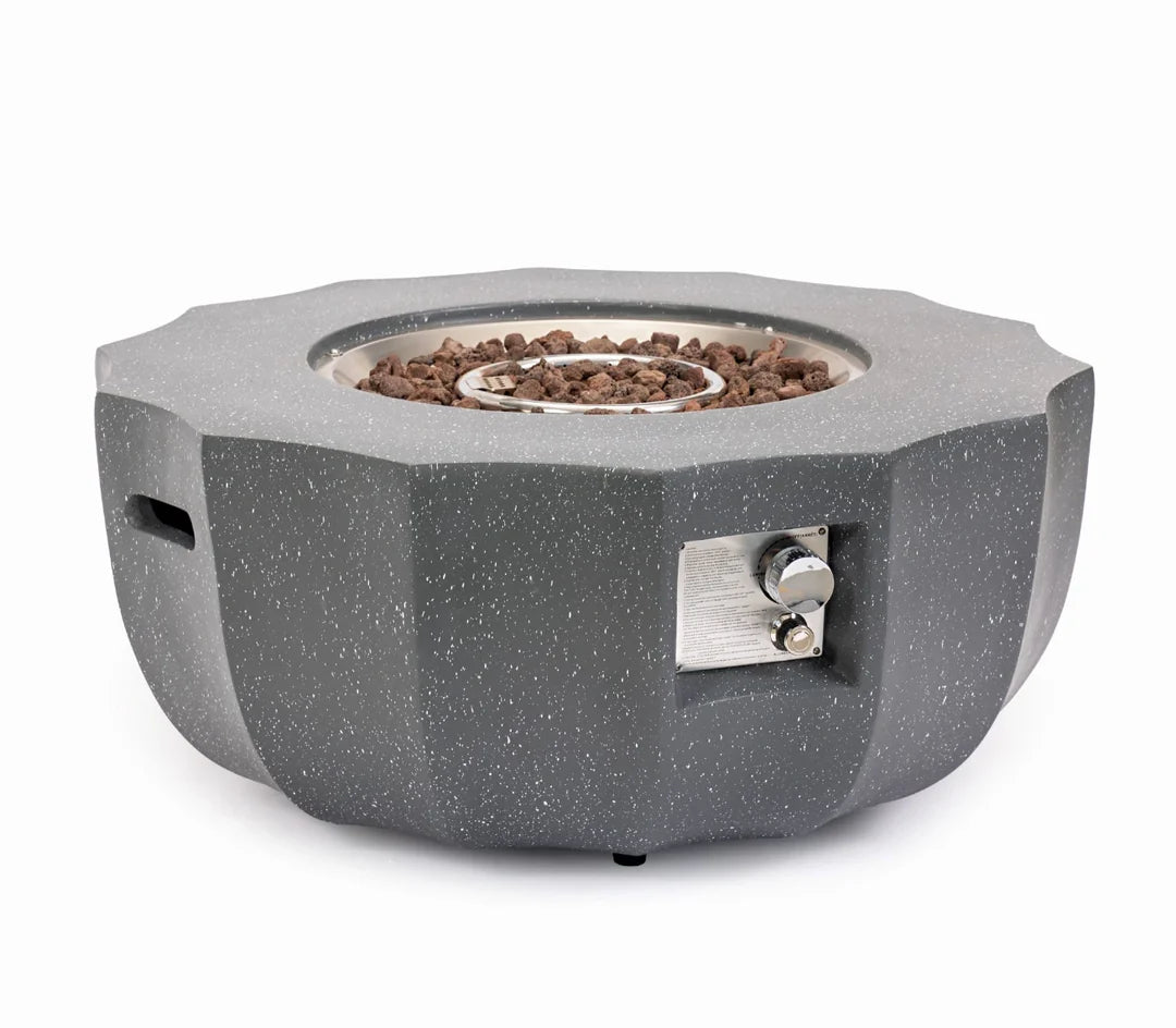 Heatstone Halo 36” Round Concrete Fire Pit – Propane Gas