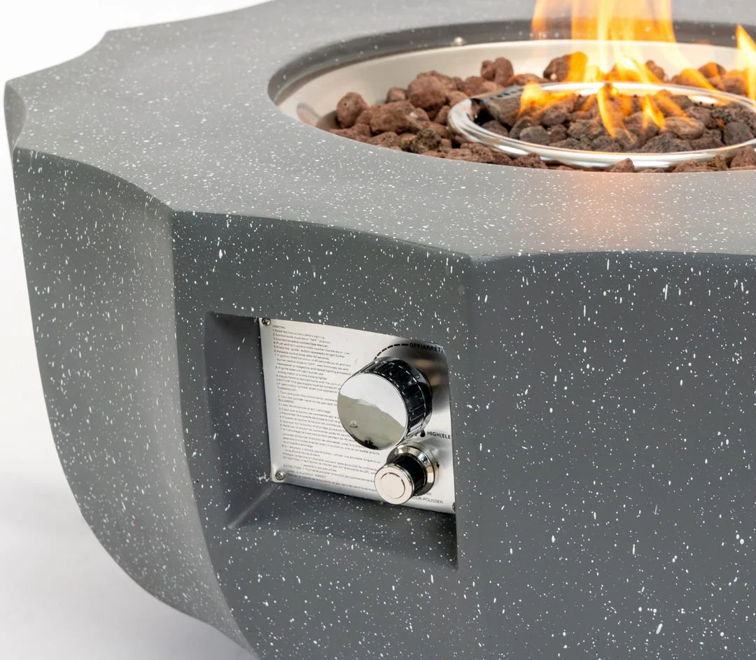 Heatstone Halo 36” Round Concrete Fire Pit – Propane Gas