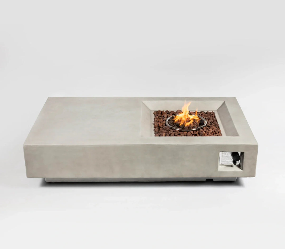 Heatstone Monaco 60” Concrete Fire Pit Table – 50,000 BTU Propane Gas