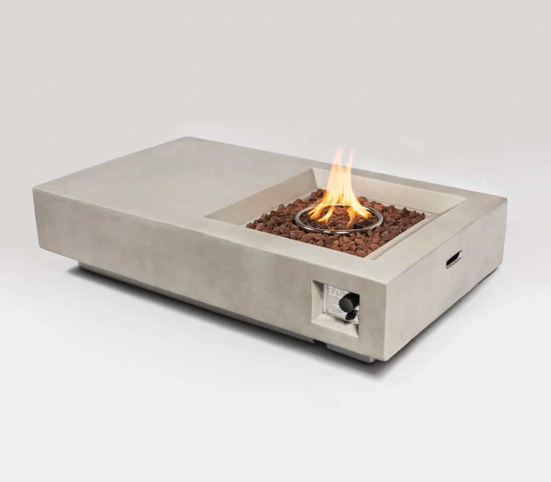 Heatstone Monaco 60” Concrete Fire Pit Table – 50,000 BTU Propane Gas