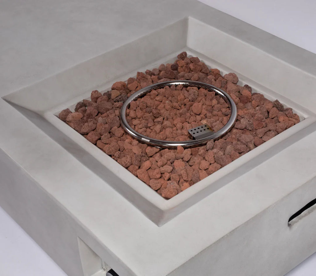 Heatstone Monaco 60” Concrete Fire Pit Table – 50,000 BTU Propane Gas