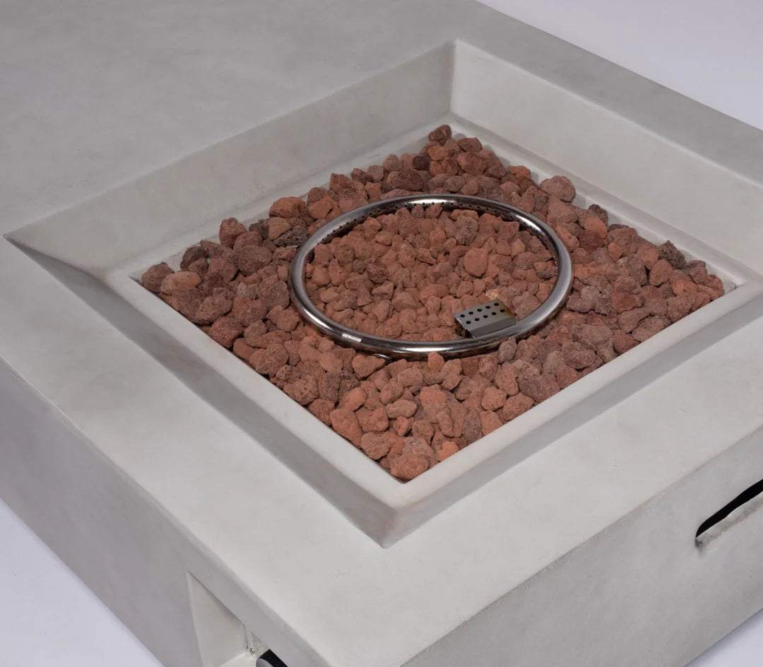 Heatstone Monaco 60” Concrete Fire Pit Table – 50,000 BTU Propane Gas