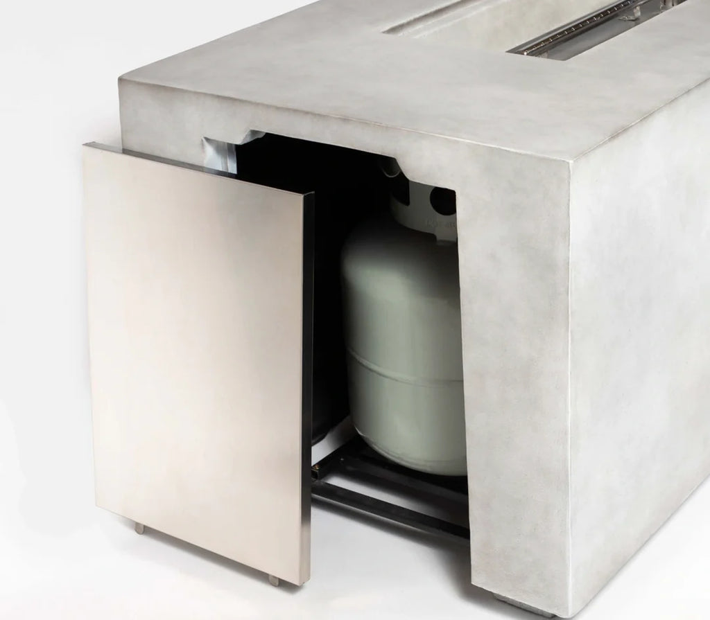 Heatstone Everest 70” Concrete Fire Pit Table – 60,000 BTU Propane Gas