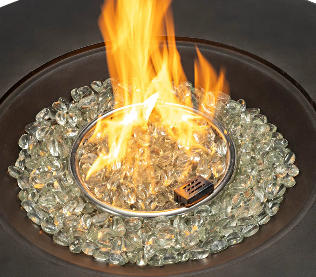 Heatstone Sonoma 36” Round Stone Fire Pit – 50,000 BTU Propane Gas