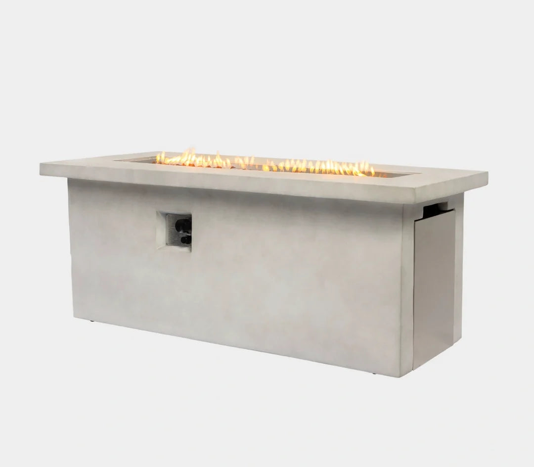 Heatstone Avalon 60” Concrete Fire Pit Table – 65,000 BTU Outdoor Gas