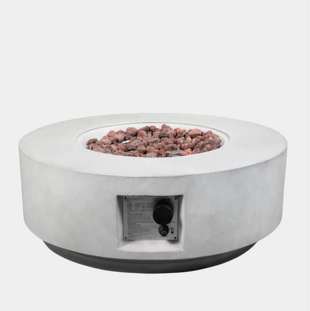Heatstone Aura 30” Round Concrete Fire Pit – Propane Gas