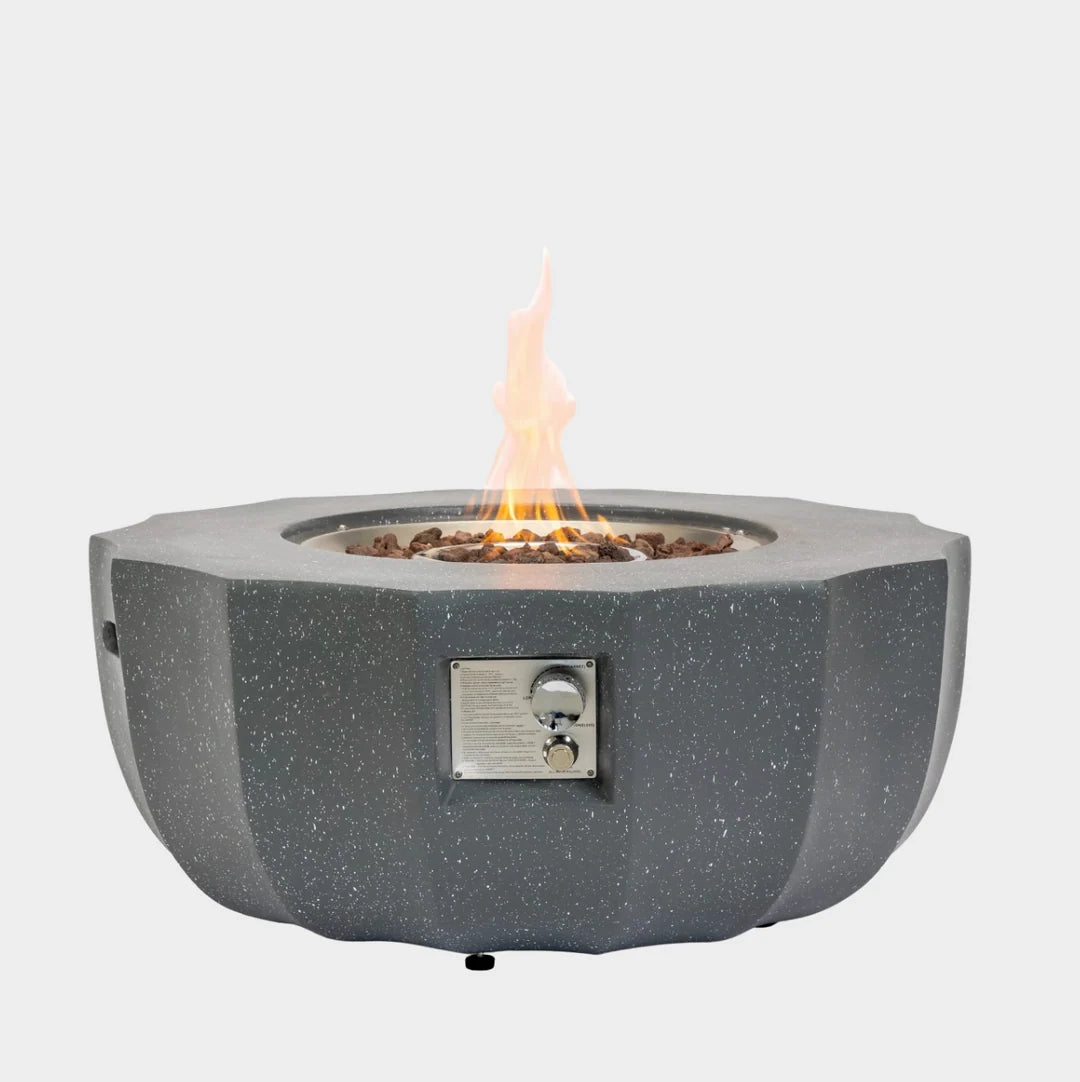 Heatstone Halo 36” Round Concrete Fire Pit – Propane Gas