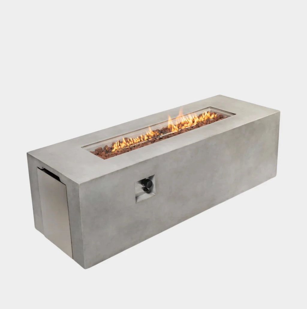 Heatstone Everest 70” Concrete Fire Pit Table – 60,000 BTU Propane Gas