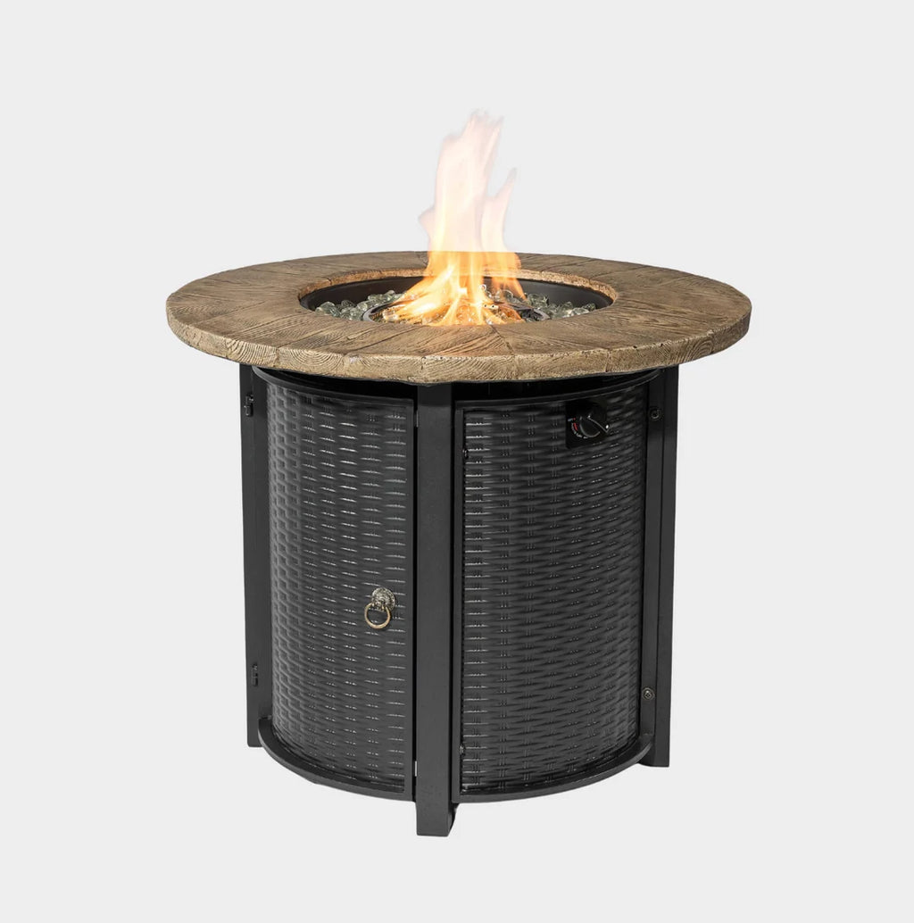 Heatstone Summit 30" Steel Fire Pit Table – 50,000 BTU Outdoor Gas