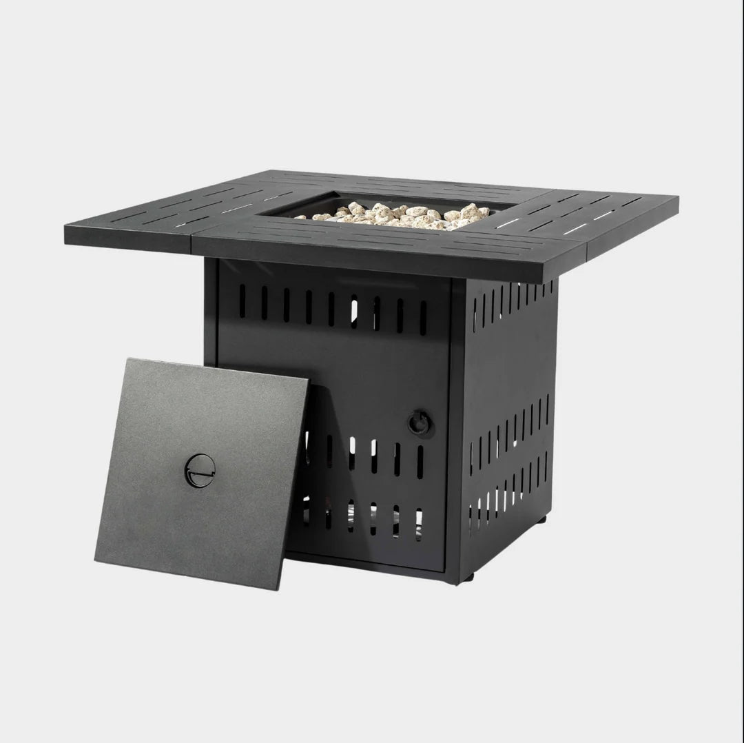 Heatstone Kingston 34" Steel Fire Pit Table – 50,000 BTU Outdoor Gas