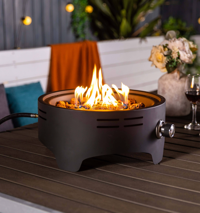 Heatstone Blaze 15" Portable Fire Pit – 40,000 BTU Outdoor Gas