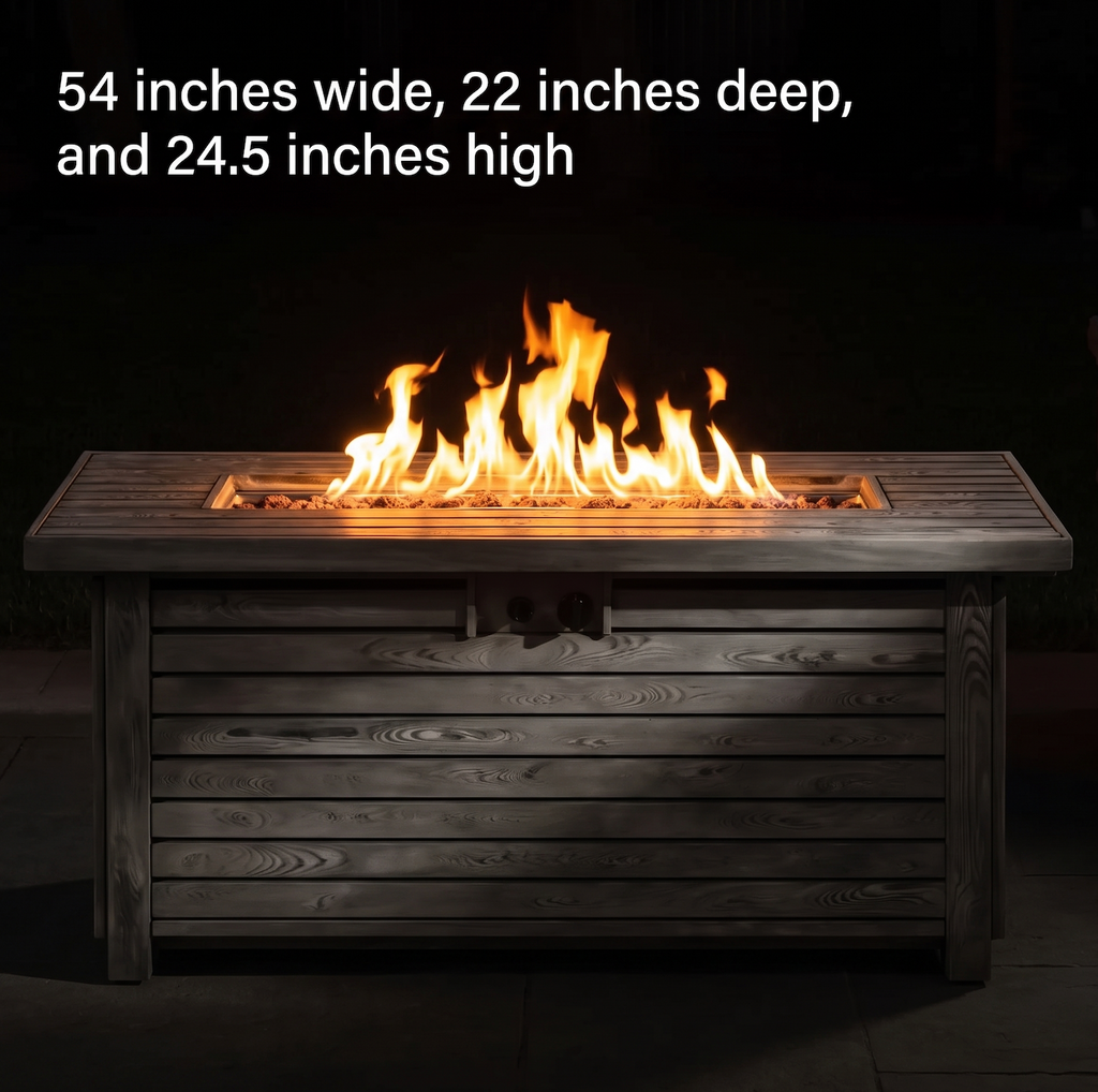 Heatstone Evo 54” Fire Pit Table – Propane Gas 50,000 BTU