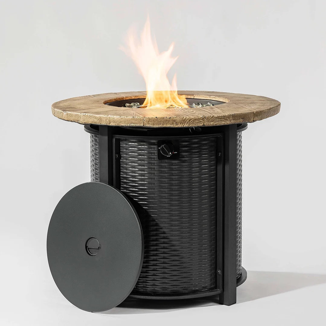 Heatstone Summit 30" Steel Fire Pit Table – 50,000 BTU Outdoor Gas
