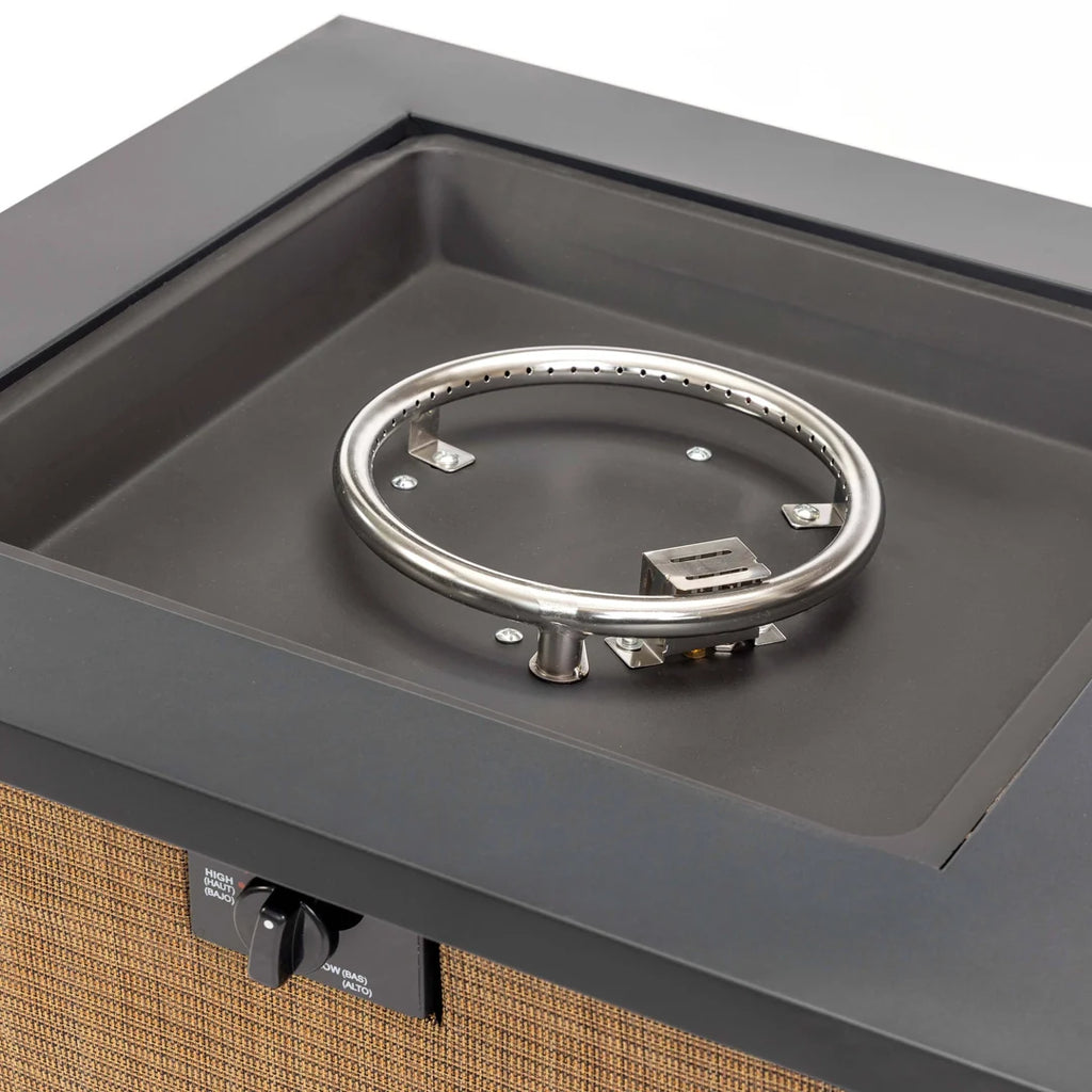 Heatstone Haven 28" Steel Fire Pit Table – 50,000 BTU Outdoor Gas