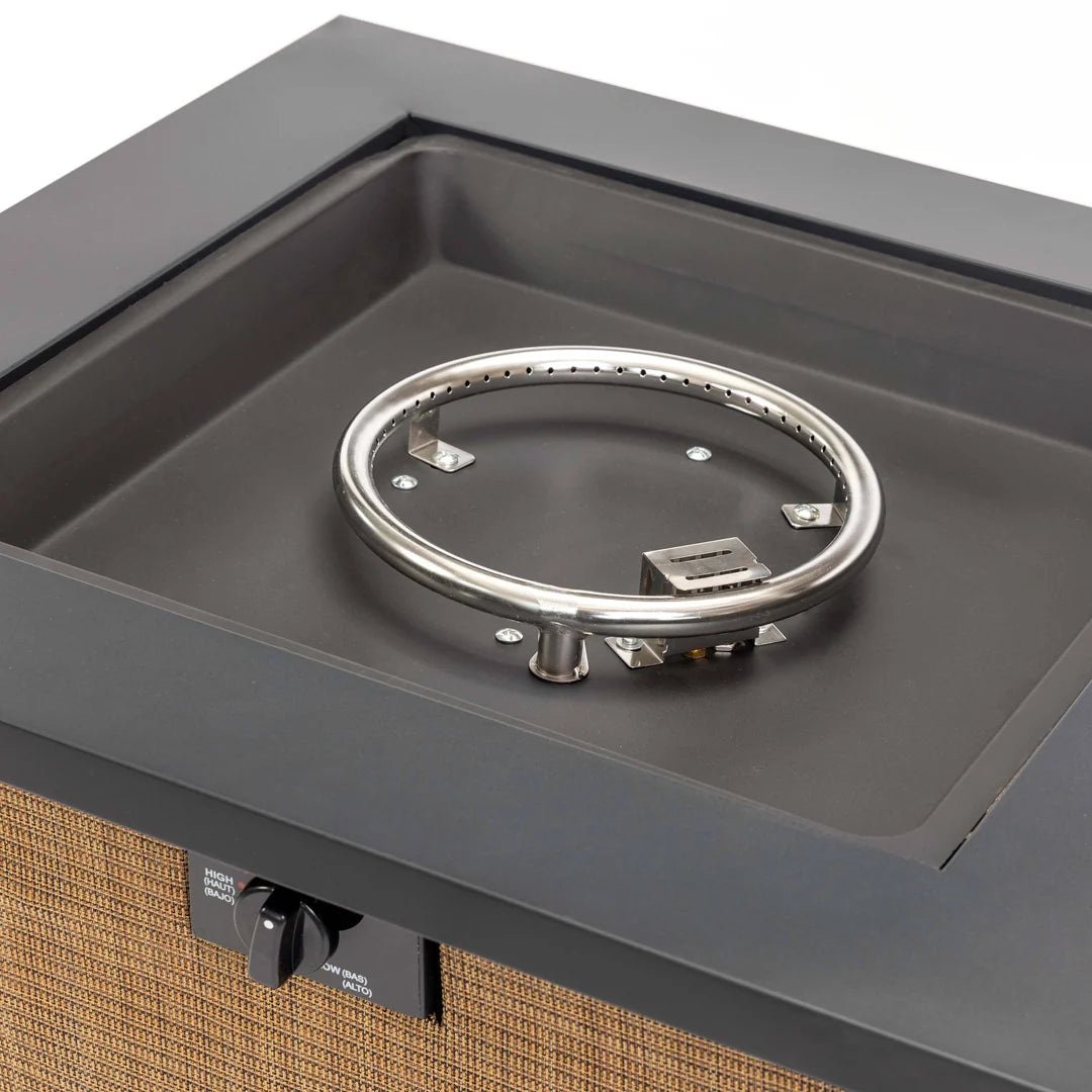 Heatstone Haven 28" Steel Fire Pit Table – 50,000 BTU Outdoor Gas