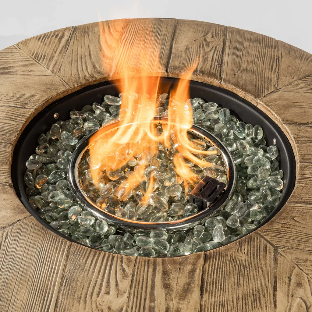 Heatstone Summit 30" Steel Fire Pit Table – 50,000 BTU Outdoor Gas