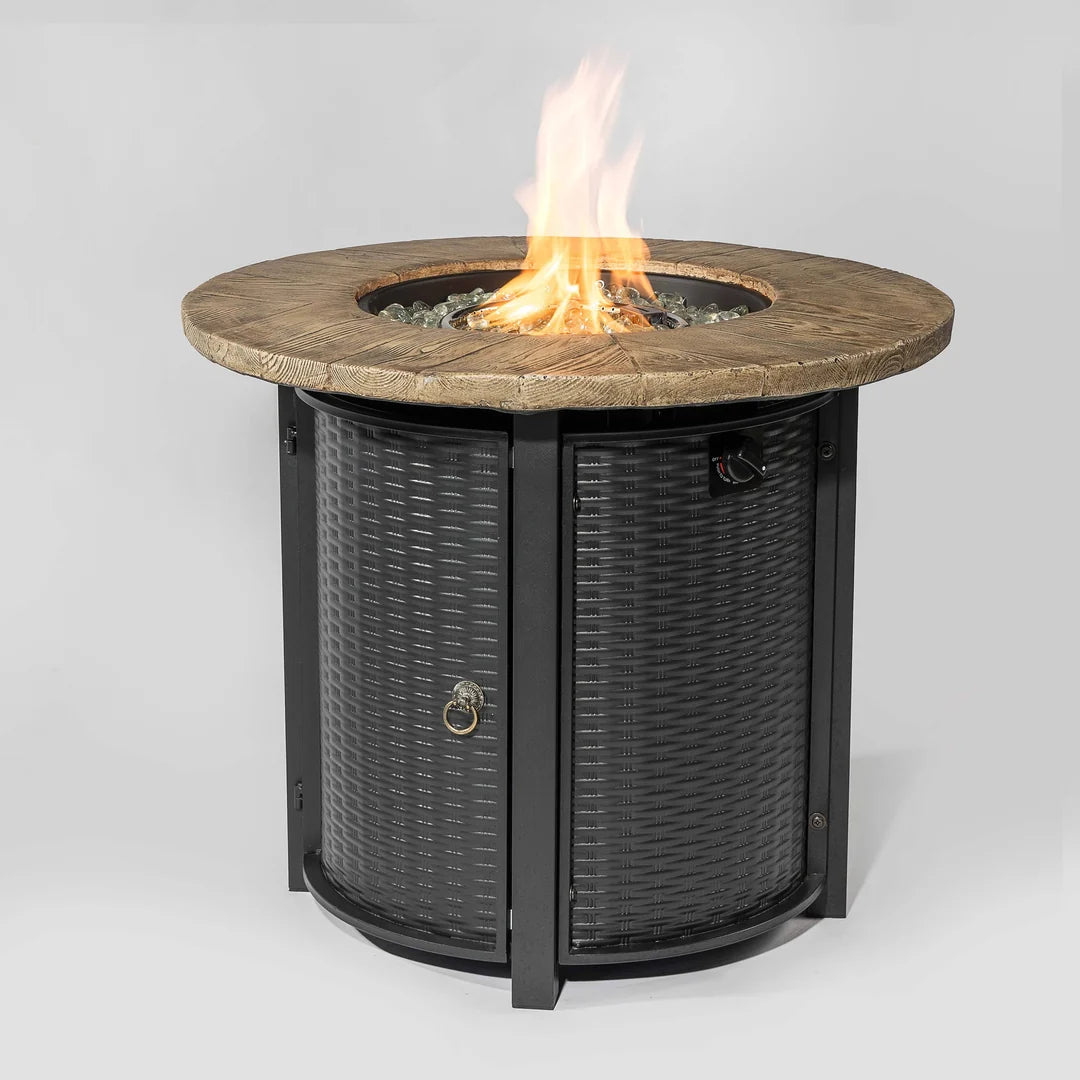 Heatstone Summit 30" Steel Fire Pit Table – 50,000 BTU Outdoor Gas