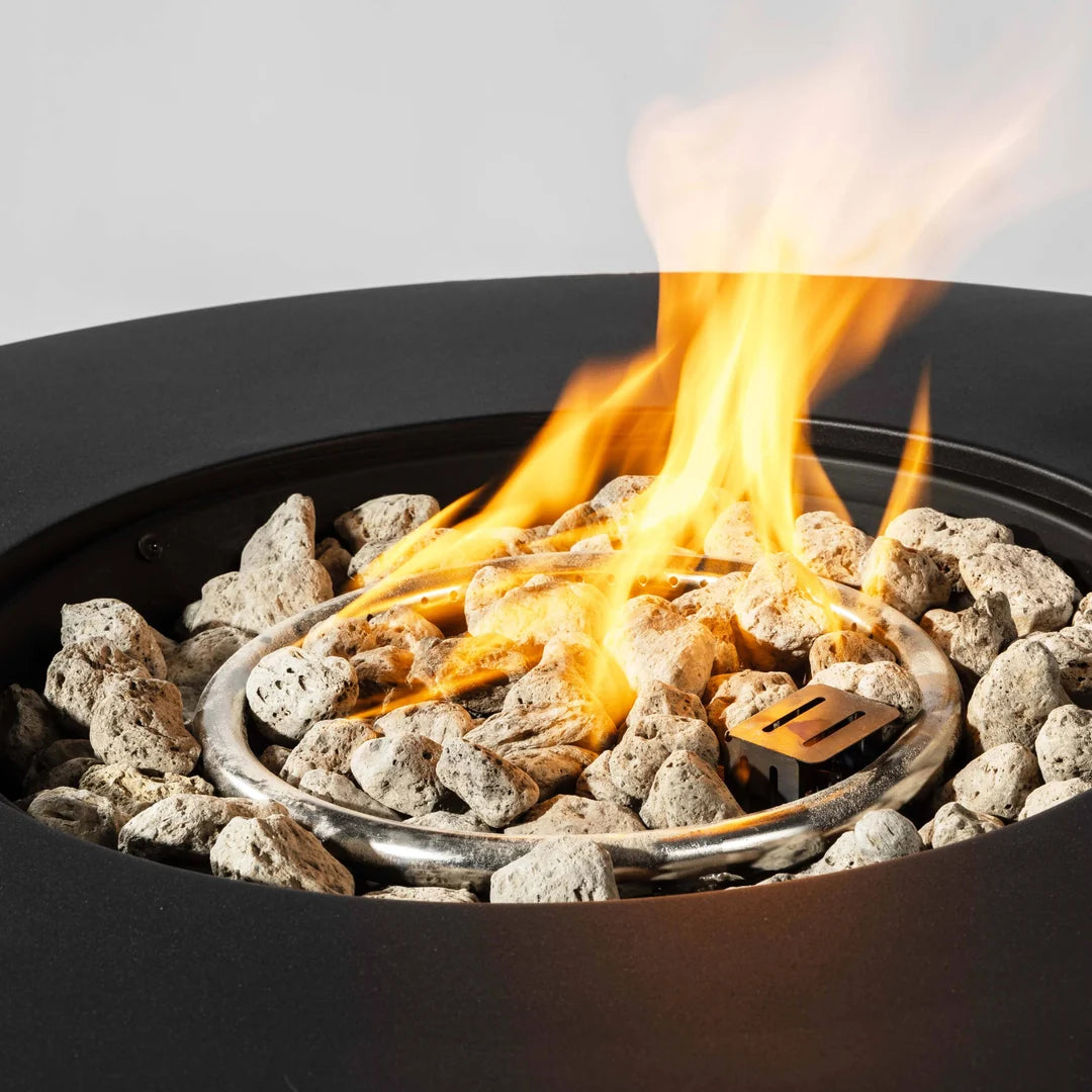 Heatstone Prescott 32" Steel Fire Pit Table – 50,000 BTU Outdoor Gas
