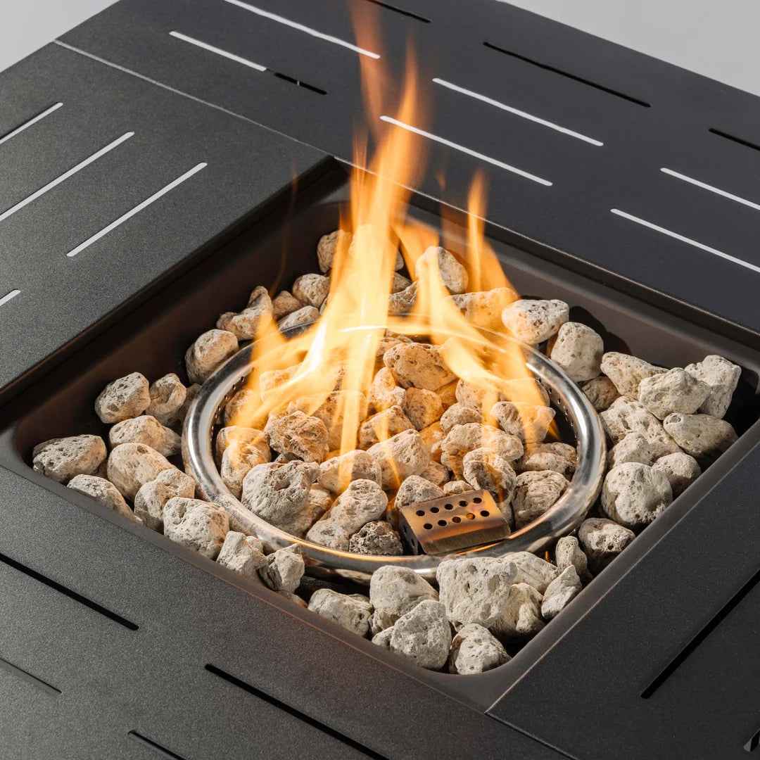 Heatstone Kingston 34" Steel Fire Pit Table – 50,000 BTU Outdoor Gas