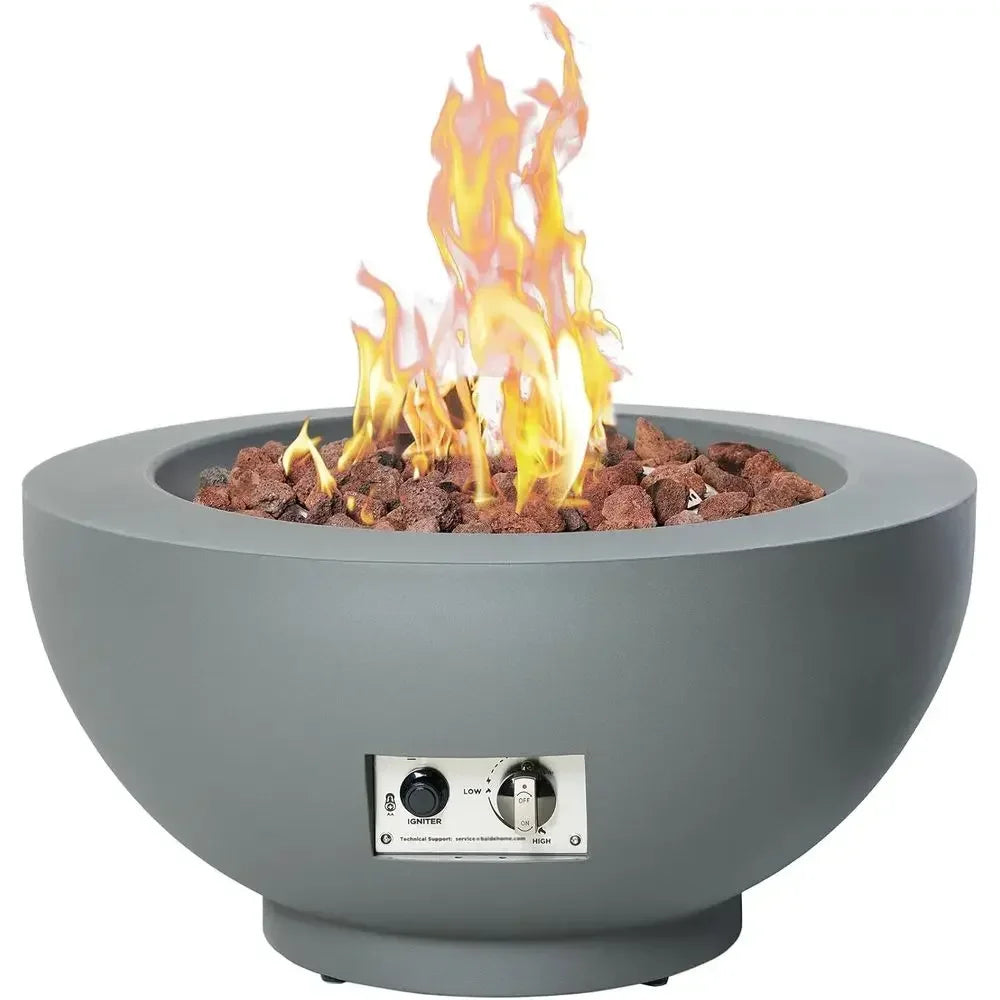 Heatstone Pebble 28" round propane fire pit table, view 1