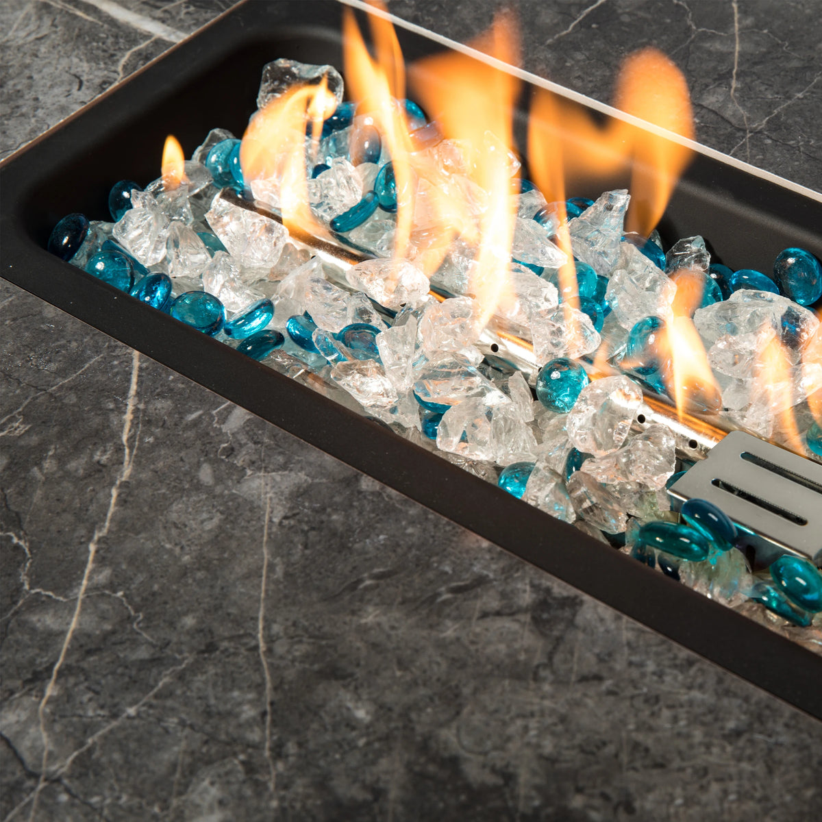Heatstone Sausalito 32" rectangular propane fire pit table, view 5