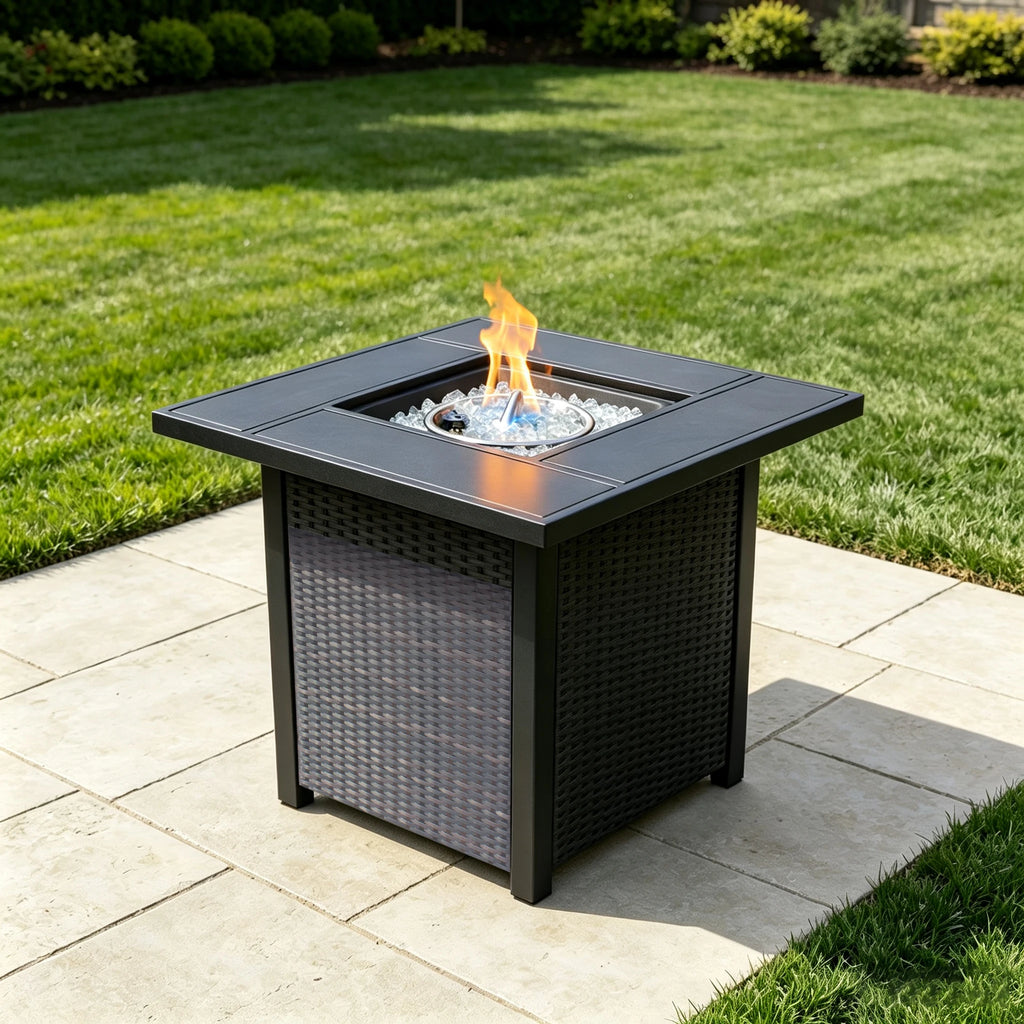 Heatstone Laredo 28" square propane fire pit table, view 1