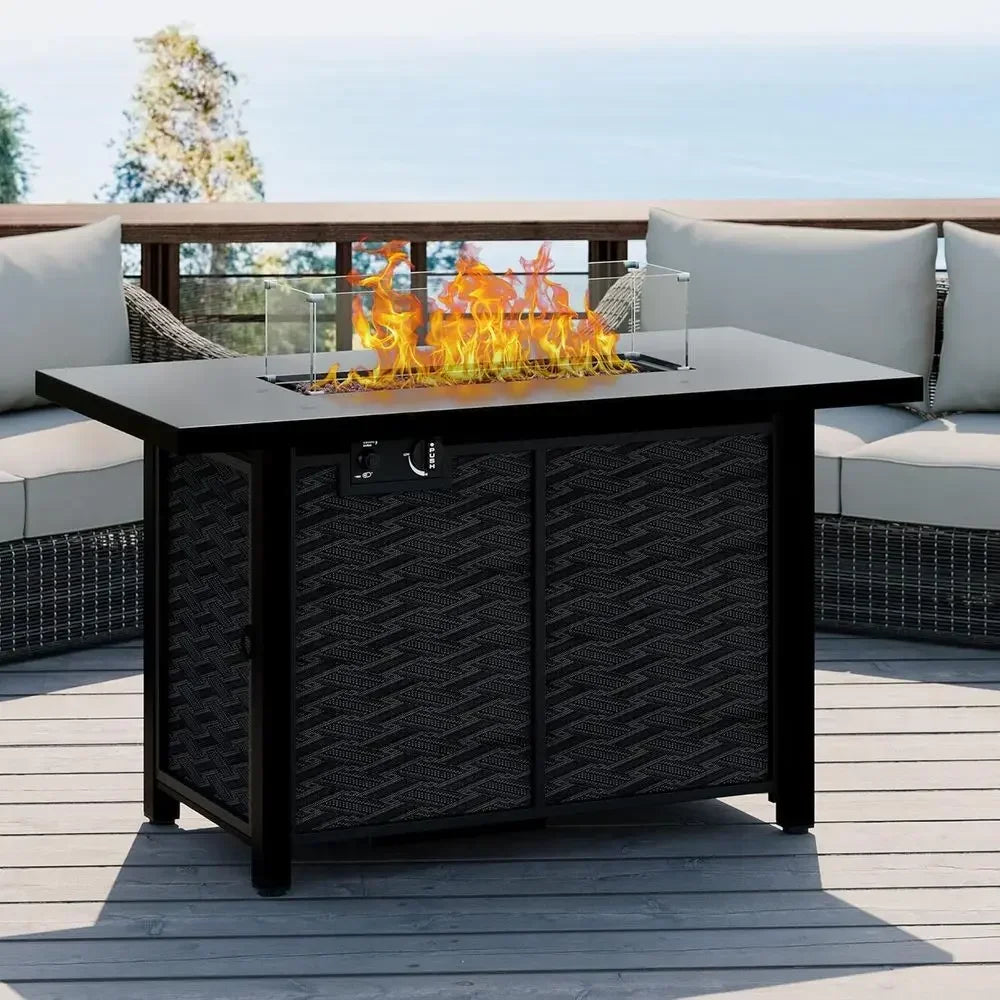 Heatstone Juniper 43" rectangular propane fire pit table, view 1