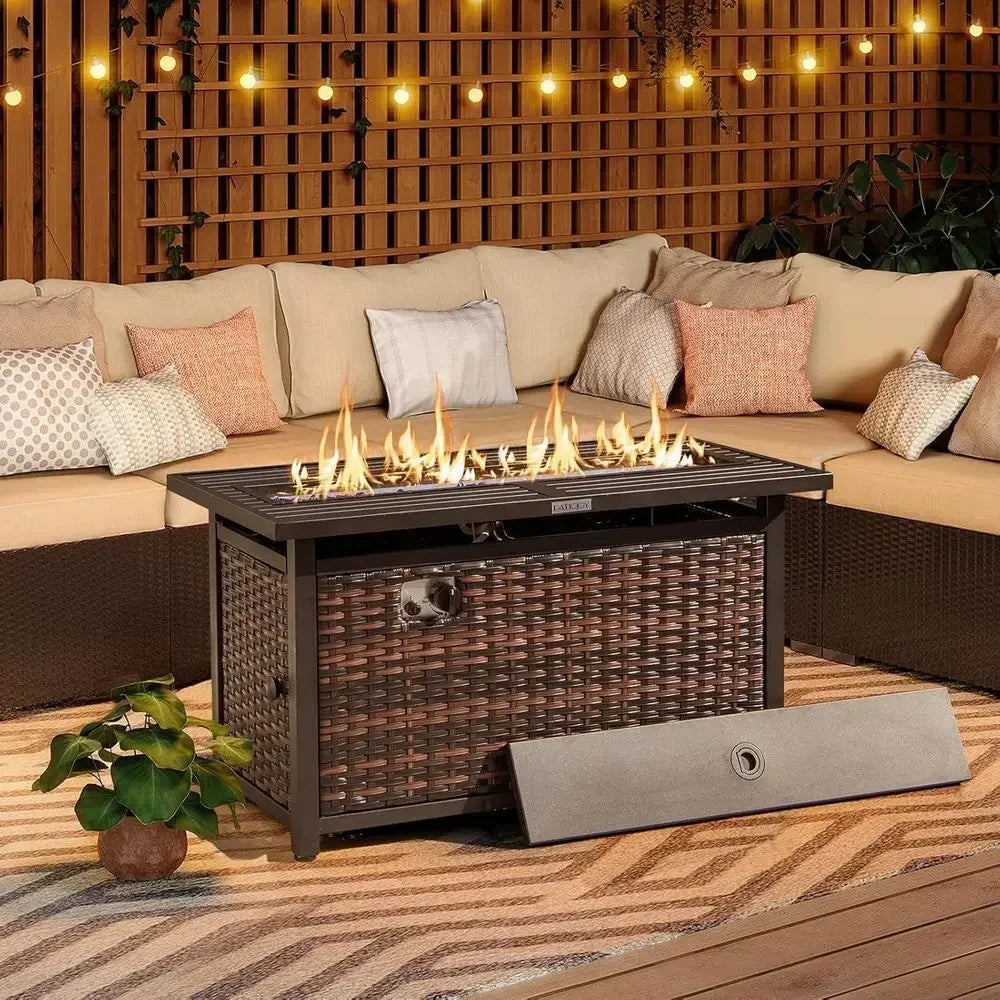 Heatstone Sonora 45" rectangular propane fire pit table, view 2