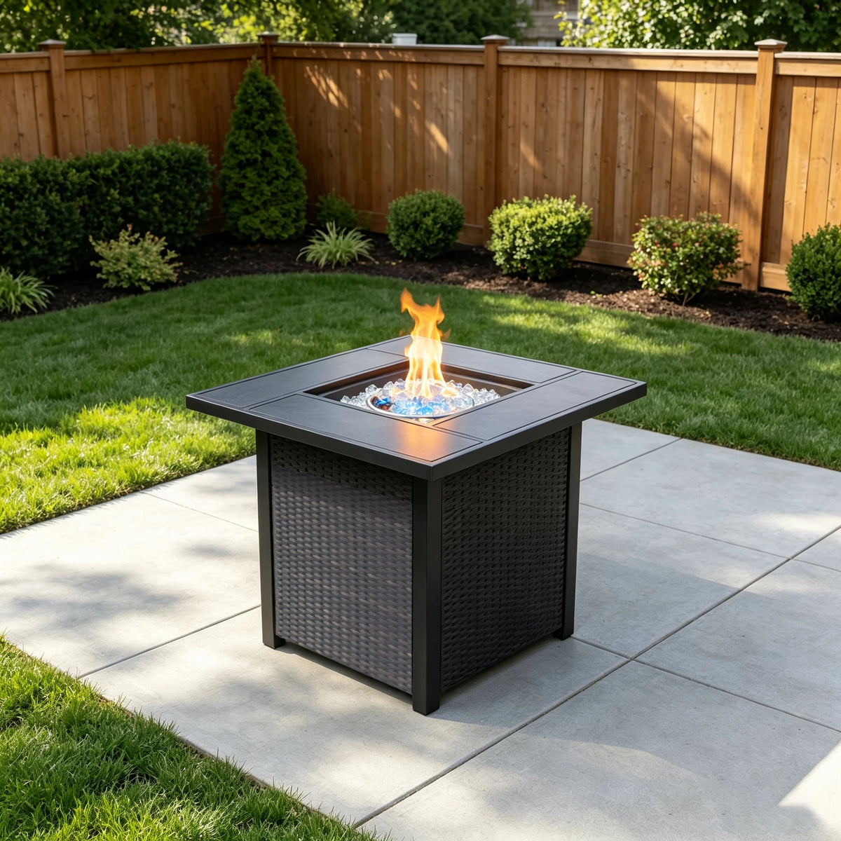 Heatstone Laredo 28" square propane fire pit table, view 4