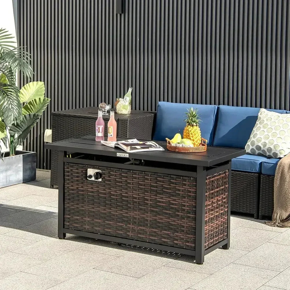 Heatstone Sonora 45" rectangular propane fire pit table, view 3