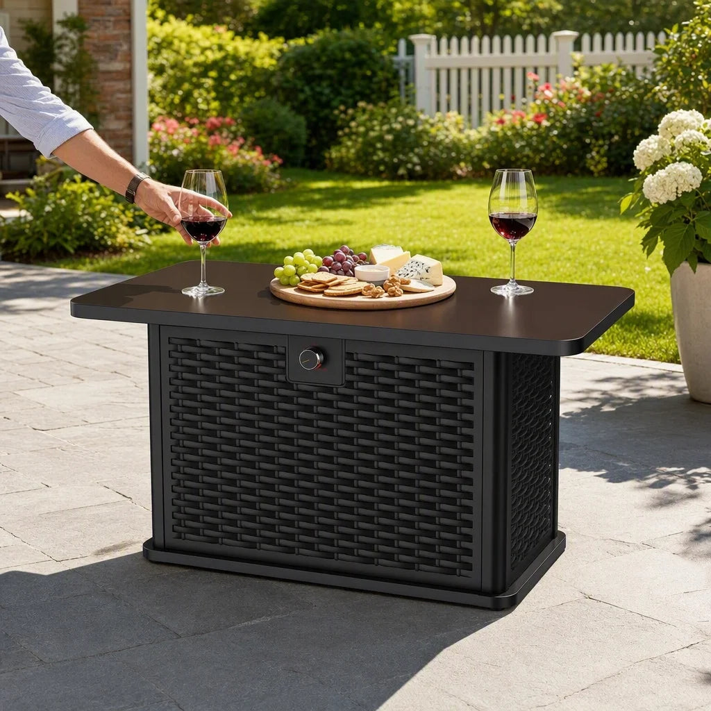 Heatstone Catalina 43" rectangular propane fire pit table, view 7
