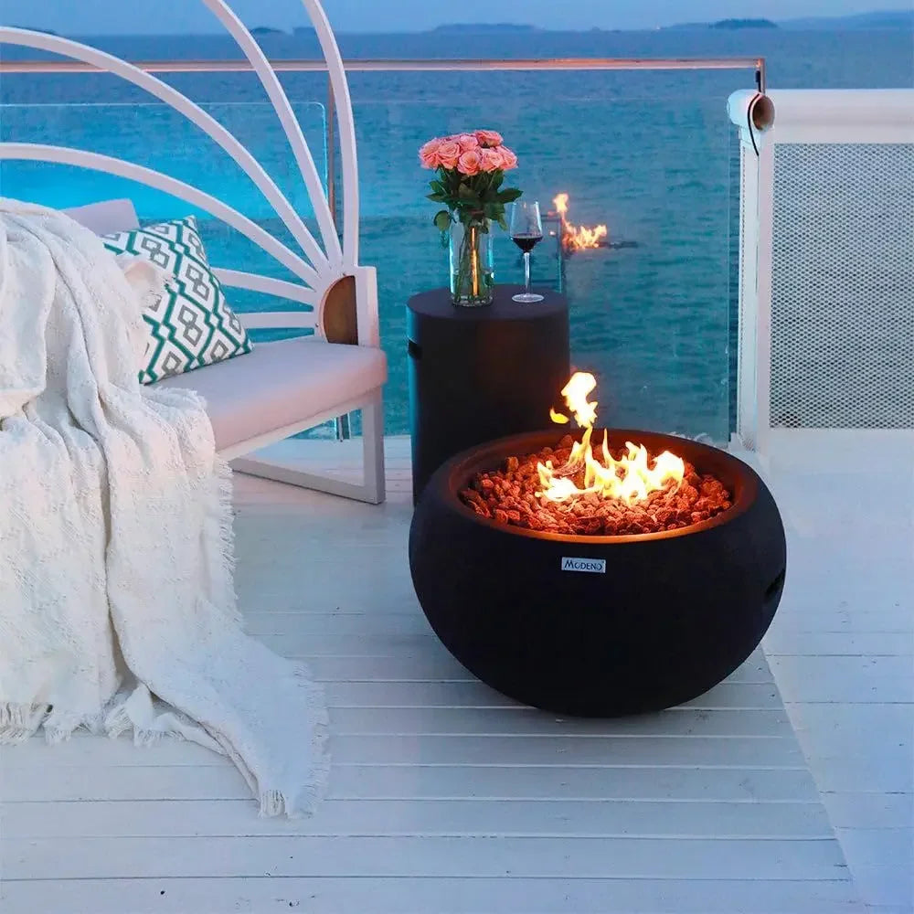 Heatstone Kiln 27" round propane fire pit table, view 2