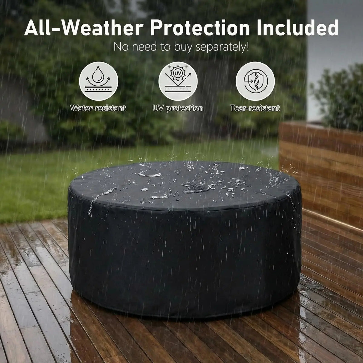 Heatstone Malibu 30" round propane fire pit table, view 4