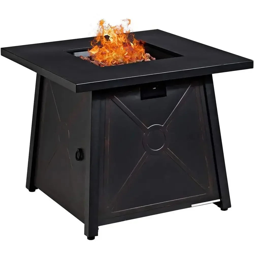 Heatstone Mesa 30" square propane fire pit table, view 1