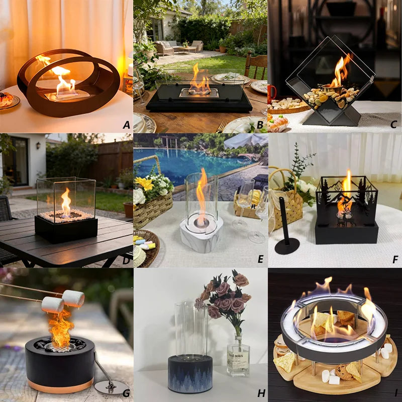 Heatstone Granada square propane fire pit table, view 6