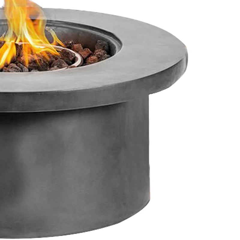 Heatstone Cobble round propane fire pit table, view 5