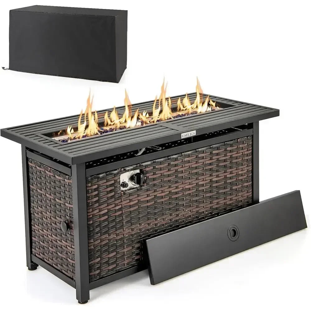 Heatstone Sonora 45" rectangular propane fire pit table, view 1