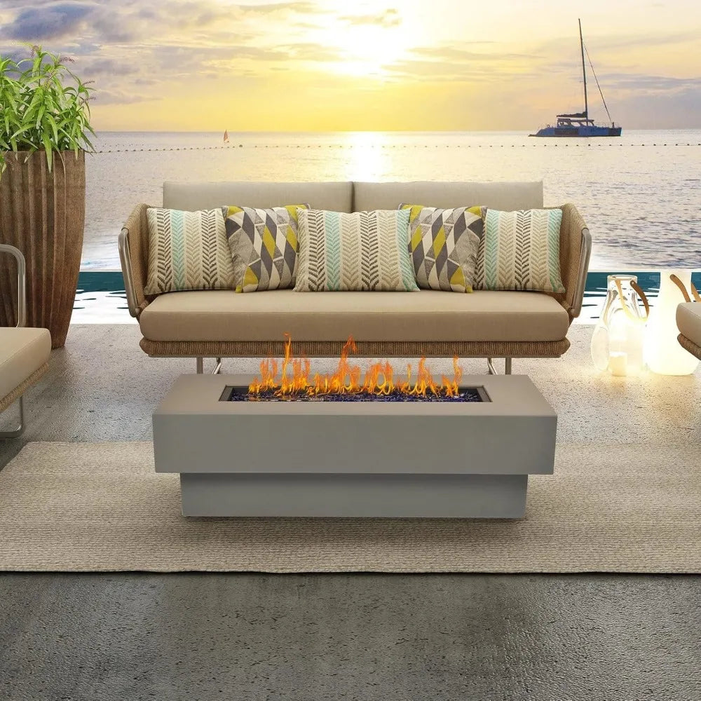 Heatstone Alta 48" rectangular propane fire pit table, view 2