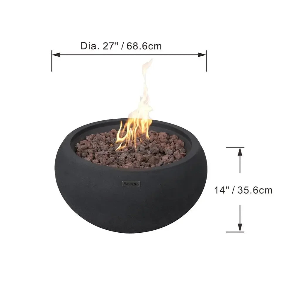 Heatstone Kiln 27" round propane fire pit table, view 3