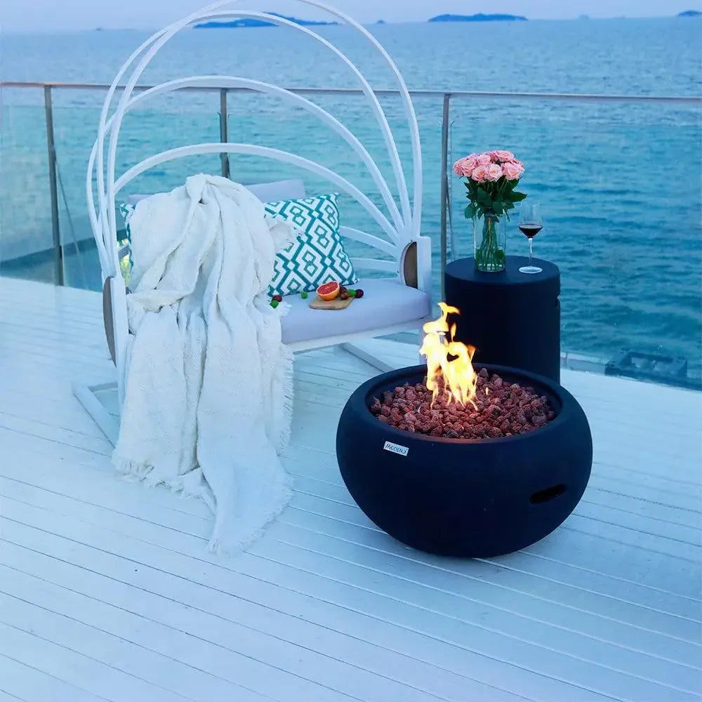 Heatstone Kiln 27" round propane fire pit table, view 5