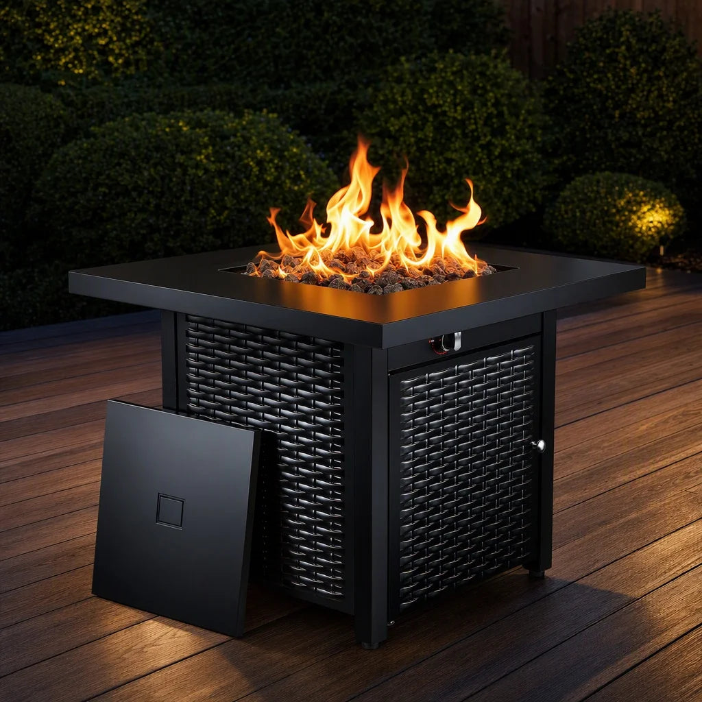 Heatstone Sedona 28" square propane fire pit table, view 6