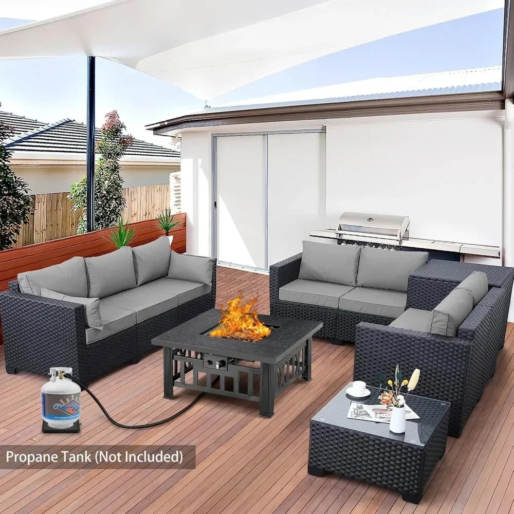 Heatstone Mojave 30" square propane fire pit table, view 2